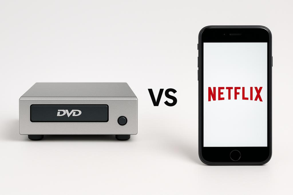 DVD vs Netflix graphic